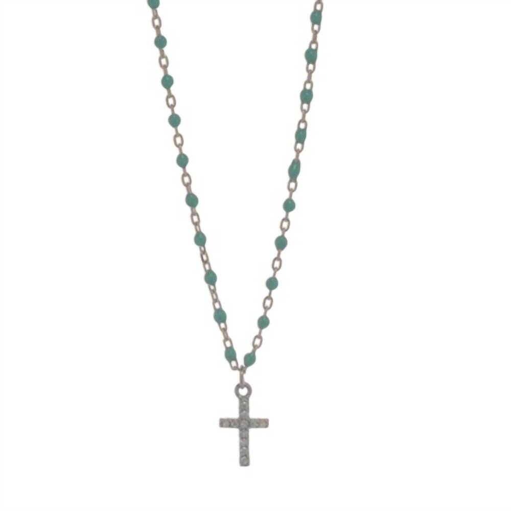 NEW ANUJA TOLIA women's cross my heart necklace in silver